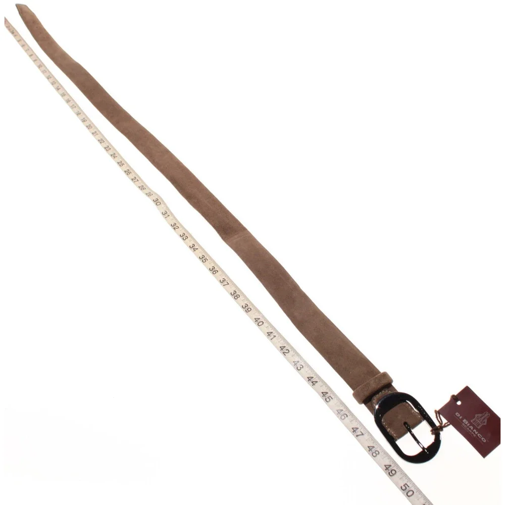 Di Bianco NWT Cut to Size Dress Belt In Solid Brown Suede Leather One Size